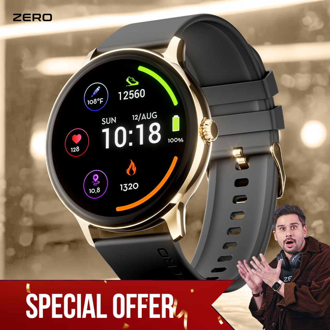 Zero® Luna Smart Watch | 1.39” TFT Display, Bluetooth Calling, 100+ Watch Faces | IP67 Waterproof, SpO2 & Heart Rate Monitor | Best Price Smartwatch for Men & Women, IOS & Android